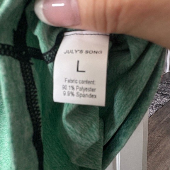 Green Women's Active Wear Top - Picture 2 of 3